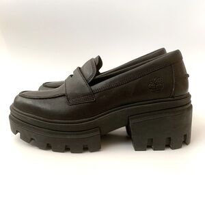 Timberland Black Platform Loafers